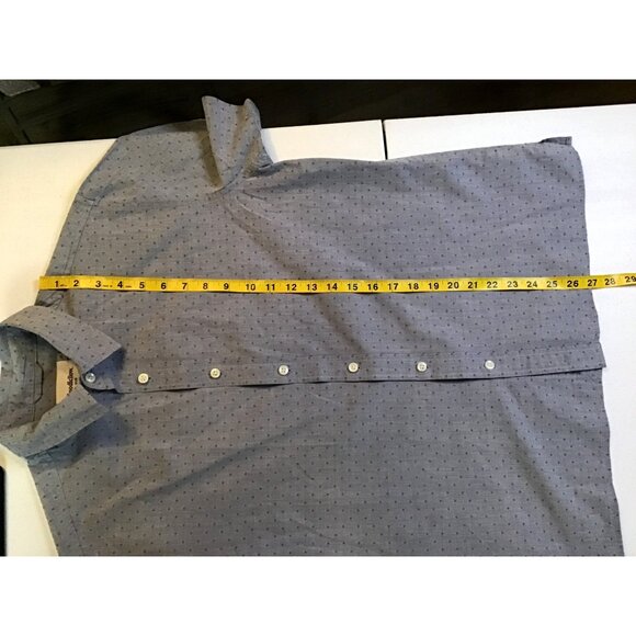 GOODIELLOW- BLUE PATTERN STANDARD FIT MENS SHIRT SIZE MEDIUM - Picture 6 of 6